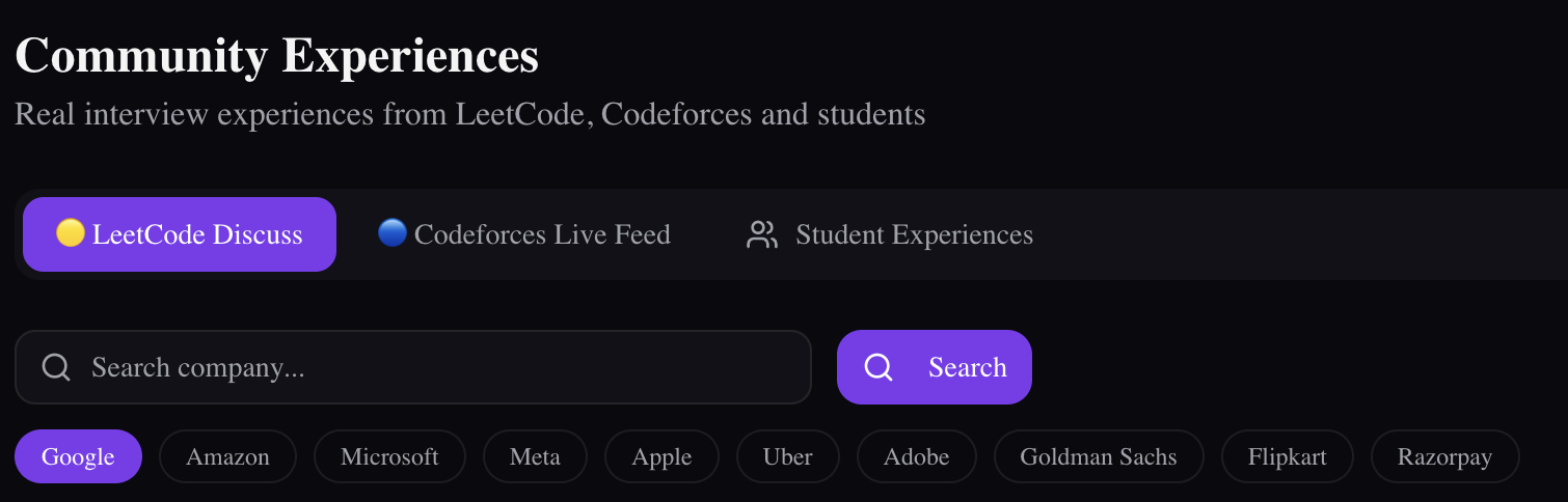 Community + Experiences